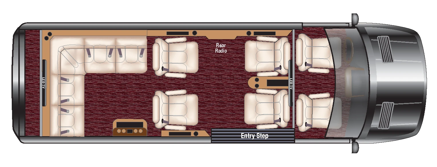 Midwest Business Class J Club floor plan